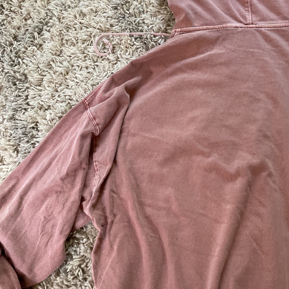 Out From Under Urban Outfitters Rose Mineral Wash Oversized Hoodie Sweatshirt - Picture 12 of 14